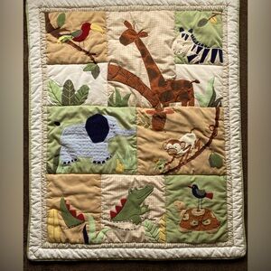 KIDSLINE ZANZIBAR baby quilt. Jungle animals